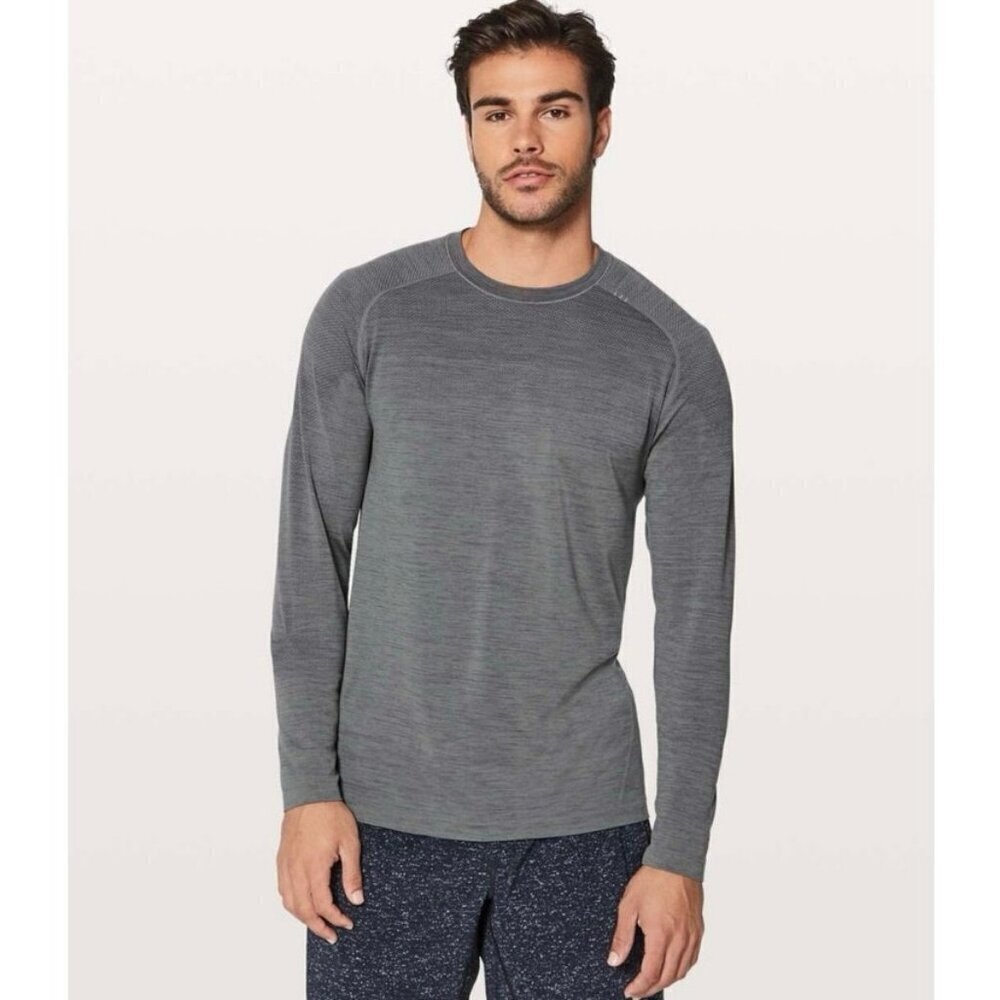 Lululemon Metal Vent Tech Long Sleeve Top Heather Gray Workout Men’s Size XL